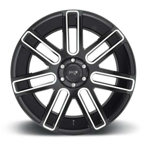 M096229589+30 - Niche M096 Elan 22X9.5 6X135  30mm Matte Black Milled - Niche Wheels Canada