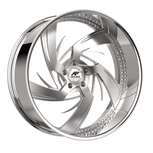 Load image into Gallery viewer, NEO2493BLR10F1BCR - Amani Neo 24X9 Blank 1mm Brush Center Chrome Lip - Amani Wheels Canada