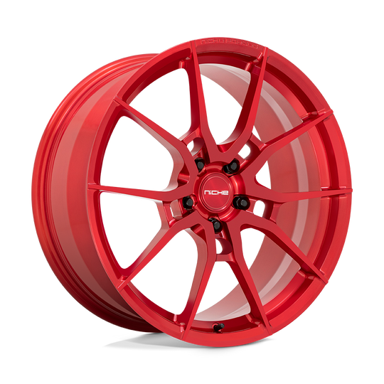 T113200066+38 - Niche T113 Kanan 20X10 5X114.3  38mm Brushed Candy Red - Niche Wheels Canada