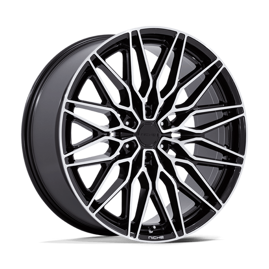NC278BD20956830 - Niche NC278 Calabria 6 20X9.5 6X139.7 30mm Gloss Black Machined - Niche Wheels Canada