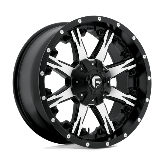 D54120909857 - Fuel Off-Road D541 Nutz 20X9 6X135 / 6X139.7 20mm Matte Black Machined - Fuel Off-Road Wheels Canada