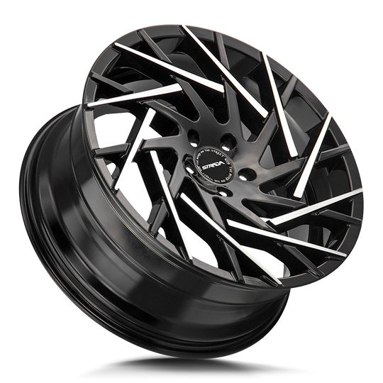 S64000035GBM - Strada S64 Nido 20X8.5 BLANK 35mm Gloss Black Machined - Strada Wheels Canada