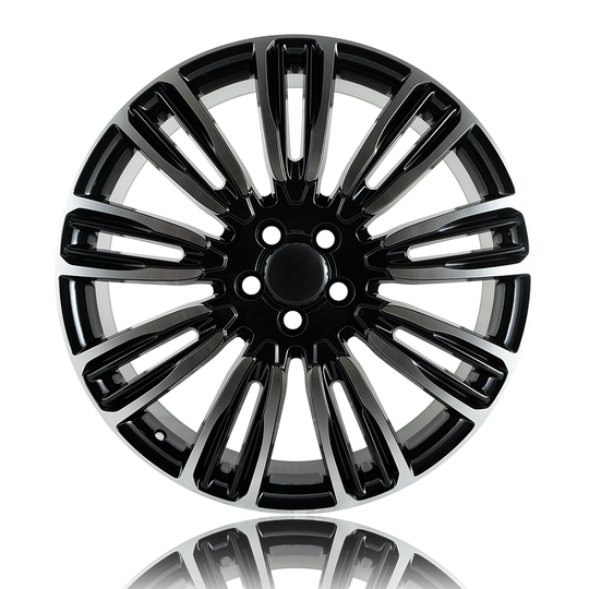 LR0222095455120BM - OE+ LR02 22X9.5 5X120 45mm Black Machined Face - OE+ Wheels Canada