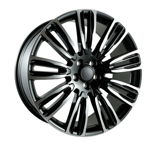 LR0222095455120BM - OE+ LR02 22X9.5 5X120 45mm Black Machined Face - OE+ Wheels Canada