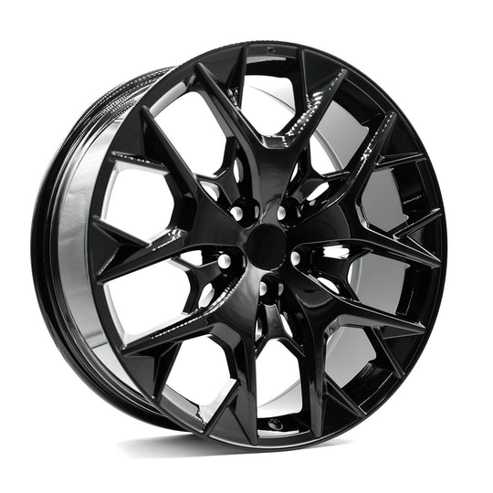 LX0622085355120GB - OE+ LX06 22X8.5 5X120 35mm Gloss Black - OE+ Wheels Canada