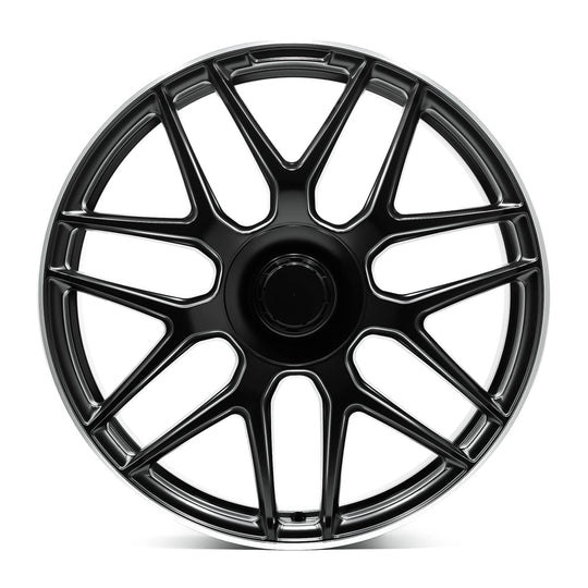 MBG122100355130MBML - OE+ MBG1 22X10 5X130 35mm Matt Black Machined Lip - OE+ Wheels Canada