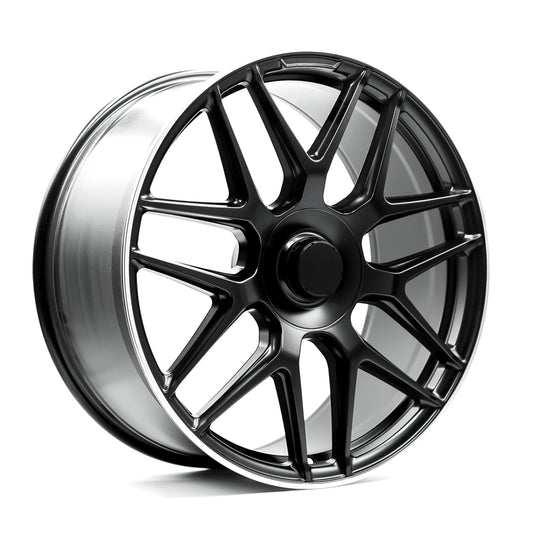 MBG122100355130MBML - OE+ MBG1 22X10 5X130 35mm Matt Black Machined Lip - OE+ Wheels Canada