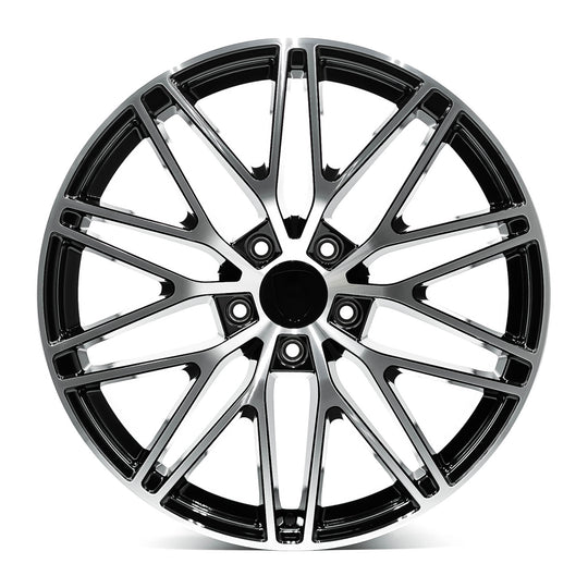P0120090455130GBMF - OE+ P01 20X9 5X130 45mm Gloss Black Machined Face - OE+ Wheels Canada
