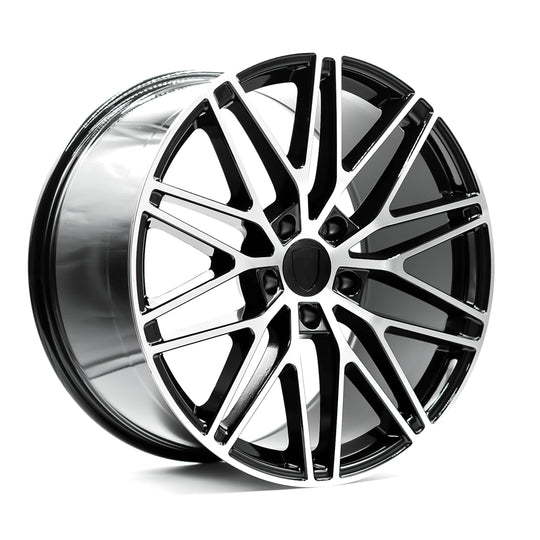 P0121095465130GBMF - OE+ P01 21X9.5 5X130 46mm Gloss Black Machined Face - OE+ Wheels Canada