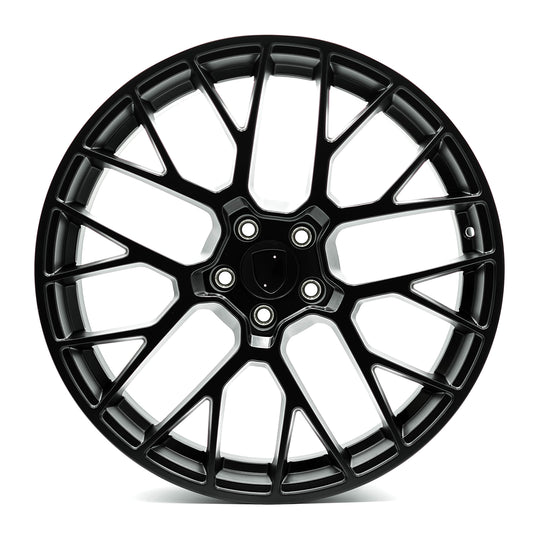 P0220090265112MB - OE+ P02 20X9 5X112 26mm Matte Black - OE+ Wheels Canada