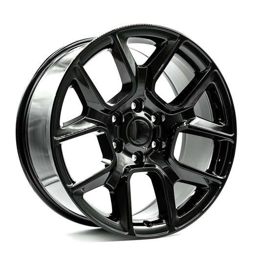 TR0120090186139GB - OE+ TR01 20X9 6X139.7 18mm Gloss Black - OE+ Wheels Canada