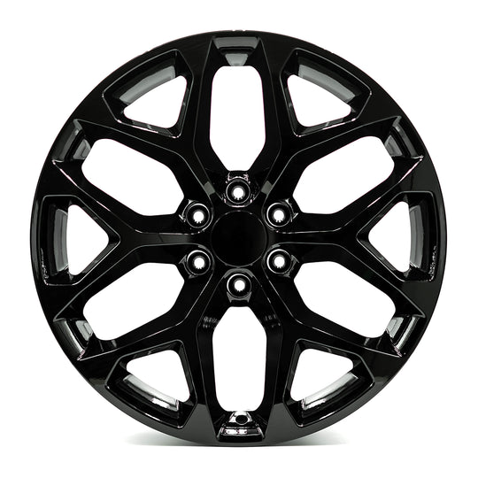 TR0222090246139GB - OE+ TR02 22X9 6X139.7 24mm Gloss Black - OE+ Wheels Canada