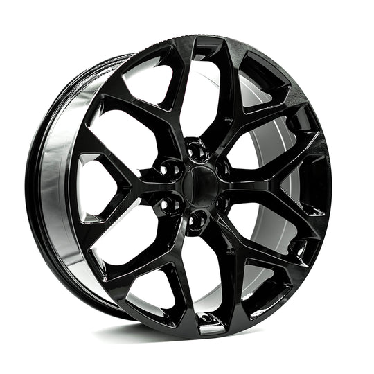 TR0222090246139GB - OE+ TR02 22X9 6X139.7 24mm Gloss Black - OE+ Wheels Canada