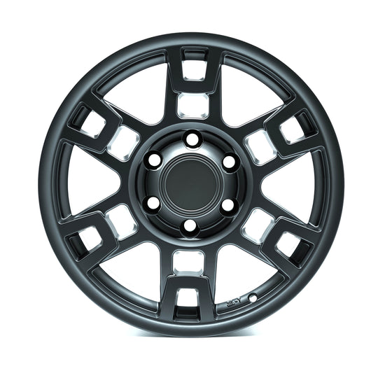 TT01 17080156139GM - OE+ TT01 17X8 6X139.7 15mm Matt Gunmetal - OE+ Wheels Canada