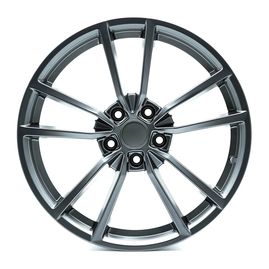 VW02 18080455112GM - OE+ VW02 18X8 5X112 45mm Matte Gunmetal - OE+ Wheels Canada