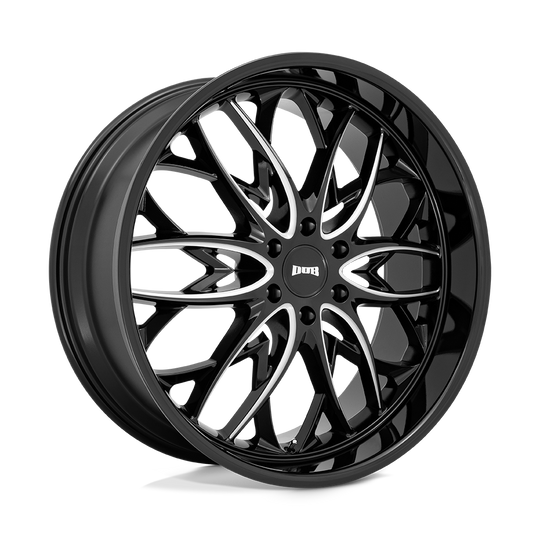 S263240084+25 - DUB S263 Og 24X10 6X139.7  25mm Gloss Black Milled - DUB Wheels Canada