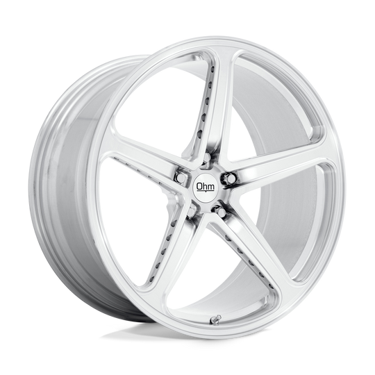 2110AMP305120S64 - OHM Amp 21X10 5X120  30mm Silver Machined - OHM Wheels Canada