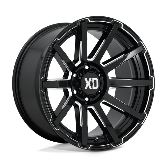 XD84729064318 - XD847 Outbreak 20X9 6X114.3  18mm Gloss Black Milled - XD Wheels Canada