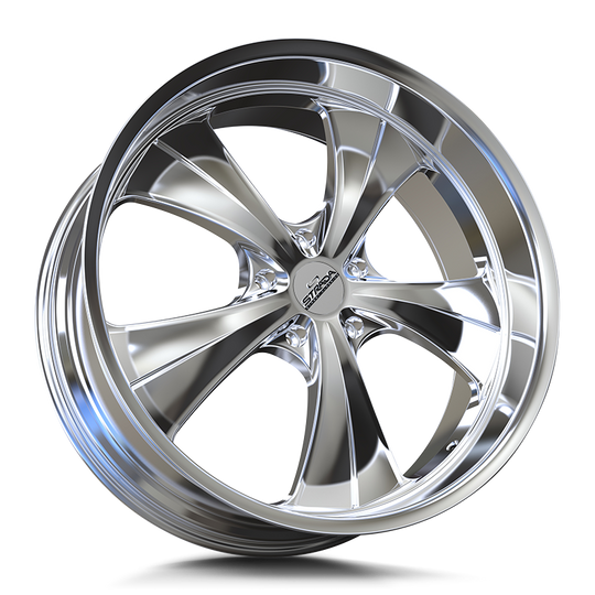 C02452025C - Strada Street Classics C02 Old Skool 24X10 5X120 25mm Chrome - Strada Street Classics Wheels Canada