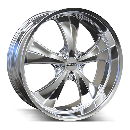 C02452025C - Strada Street Classics C02 Old Skool 24X10 5X120 25mm Chrome - Strada Street Classics Wheels Canada
