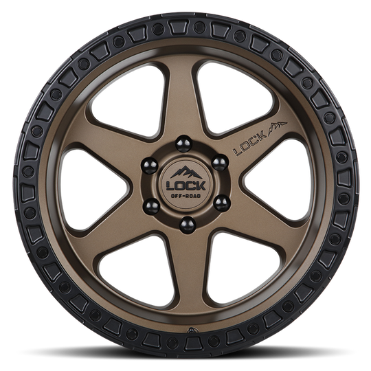 OLYMPUS-8969MRMBR1 - Lock Off-Road Olympus 18X9 6X139.7 ET 1mm Matte Desert Bronze with Matte Black Ring - Lock Off-Road Wheels Canada