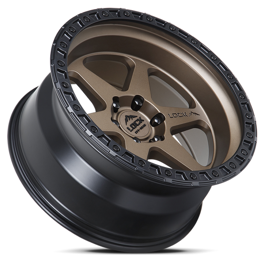 OLYMPUS-8969MRMBR1 - Lock Off-Road Olympus 18X9 6X139.7 ET 1mm Matte Desert Bronze with Matte Black Ring - Lock Off-Road Wheels Canada