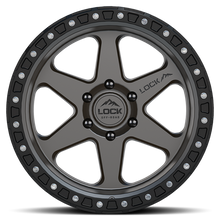 Load image into Gallery viewer, OLYMPUS-2957MGMBR - Lock Offroad Olympus 20X9 5X127 ET 0mm Matte Grey With Black Ring - Lock Offroad Wheels Canada
