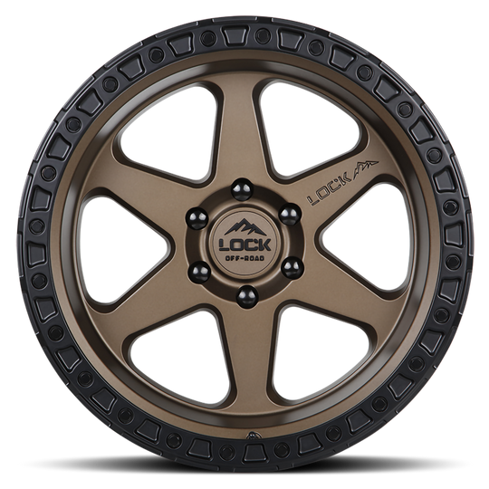 OLYMPUS--8957MRMBR - Lock Olympus 18X9 5X127 -12mm Matte Desert Bronze With Matte Black Ring - Lock Wheels Canada