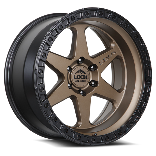 OLYMPUS--8957MRMBR1 - Lock Olympus 18X9 5X127 1mm Matte Desert Bronze With Matte Black Ring - Lock Wheels Canada