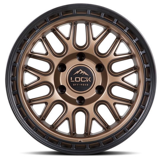 ONYX-7957MRMBR12N - Lock Offroad Onyx 17X9 5X127 ET -12mm Matte Bronze With Black Ring - Lock Offroad Wheels Canada