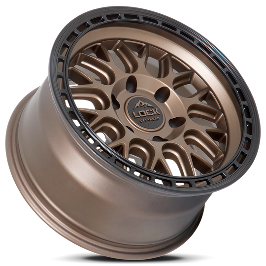 ONYX-7957MRMBR - Lock Offroad Onyx 17X9 5X127 ET 1mm Matte Bronze With Black Ring - Lock Offroad Wheels Canada
