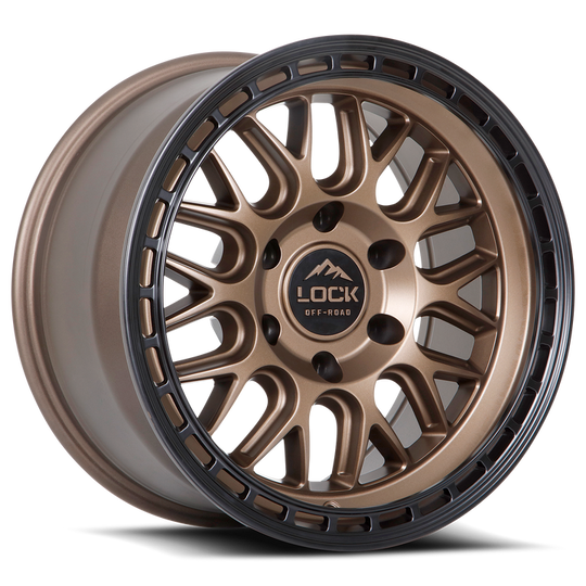 ONYX-7957MRMBR12N - Lock Offroad Onyx 17X9 5X127 ET -12mm Matte Bronze With Black Ring - Lock Offroad Wheels Canada