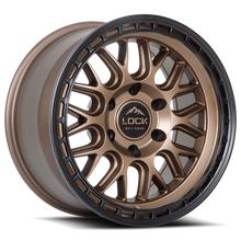 Charger l'image dans la galerie, ONYX-7957MRMBR - Lock Offroad Onyx 17X9 5X127 ET 1mm Matte Bronze With Black Ring - Lock Offroad Wheels Canada