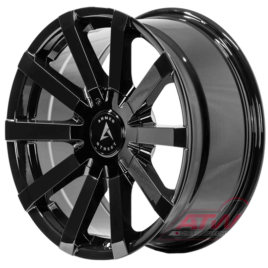 B141-1880-17-109 - Armed Street Outlaw 18X8 5X114.3 ET 35mm Gloss Black - Armed Street Wheels Canada