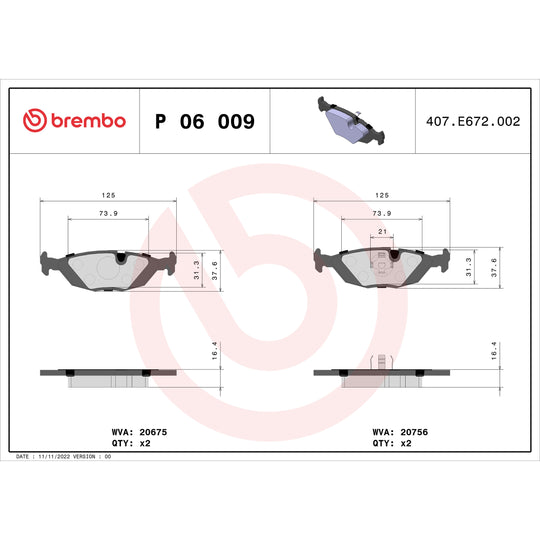 KT04362 Brembo Low-Met Brake Pad and Standard Solid  Brake Disc Kit Brembo Brake Canada