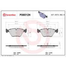 Load image into Gallery viewer, P06012N Brembo PRIME Ceramic Disc Brake Pad Set Brembo Brake Canada