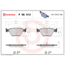 Load image into Gallery viewer, P06012 Brembo Premium Low-Met OE Equivalent Pad Brembo Brake Canada
