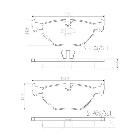 KT00794 Brembo Ceramic Brake Pad and UV Coated Solid  Brake Disc Kit Brembo Brake Canada
