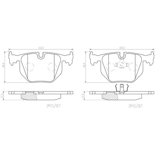 P06016N Brembo PRIME Ceramic Disc Brake Pad Set Brembo Brake Canada