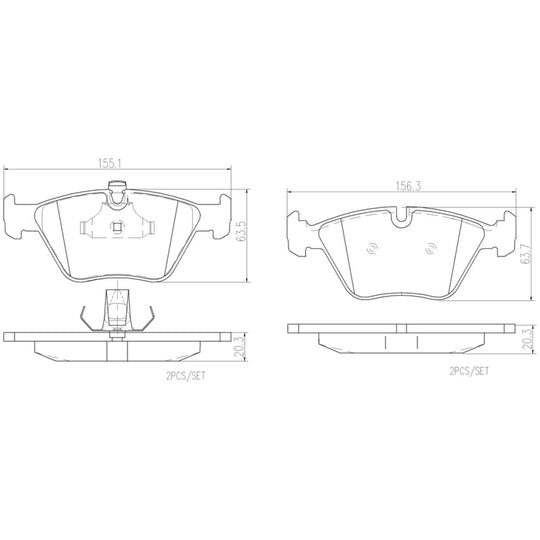 KT00B57 Brembo Ceramic Brake Pad and UV Coated Vented  Brake Disc Kit Brembo Brake Canada