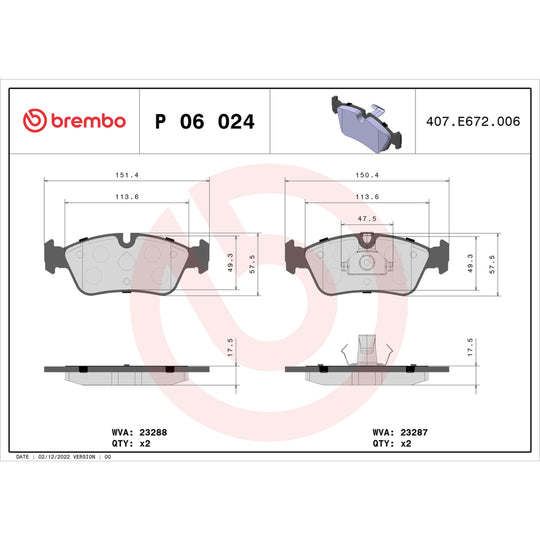 KT04437 Brembo Low-Met Brake Pad and UV Coated Solid  Brake Disc Kit Brembo Brake Canada