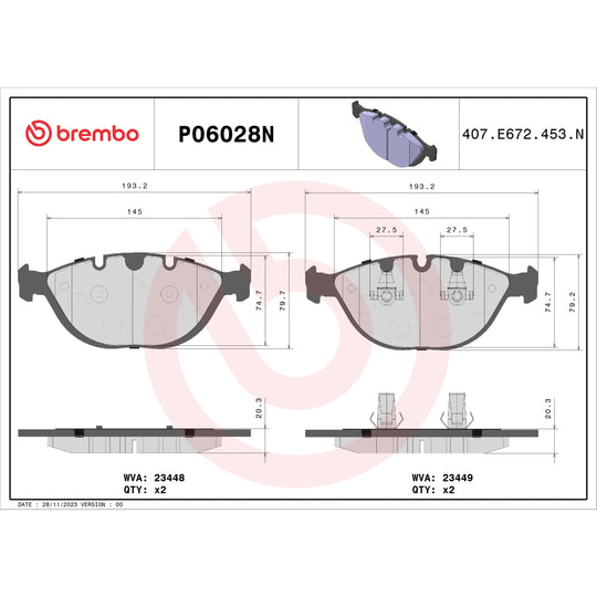 KT00A66 Brembo Ceramic Brake Pad and UV Coated Vented  Brake Disc Kit Brembo Brake Canada