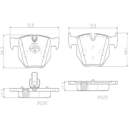 KT00A90 Brembo Ceramic Brake Pad and UV Coated Vented  Brake Disc Kit Brembo Brake Canada