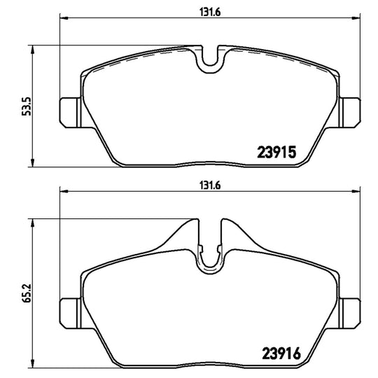 P06034X Brembo XTRA Low-Met Disc Brake Pad Set Brembo Brake Canada