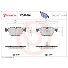 Load image into Gallery viewer, P06036N Brembo PRIME Ceramic Disc Brake Pad Set Brembo Brake Canada