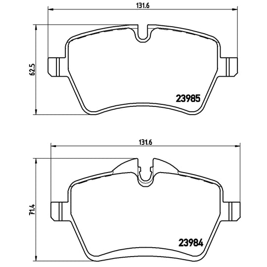 P06051X Brembo XTRA Low-Met Disc Brake Pad Set Brembo Brake Canada
