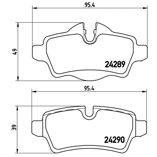 P06052X Brembo XTRA Low-Met Disc Brake Pad Set Brembo Brake Canada