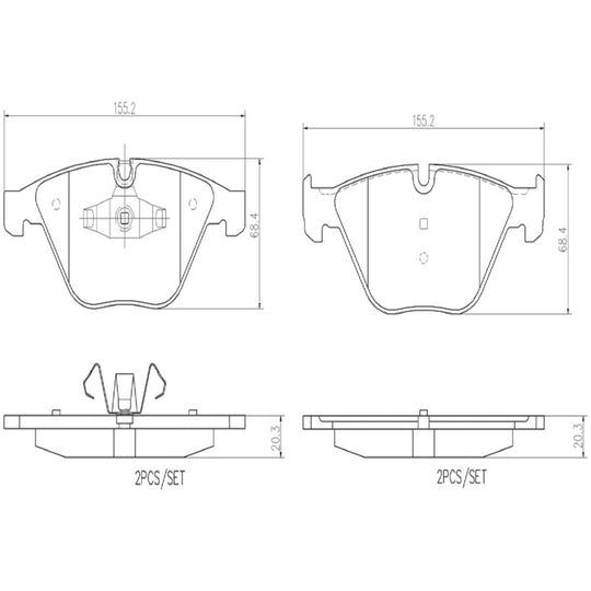 P06055N Brembo PRIME Ceramic Disc Brake Pad Set Brembo Brake Canada