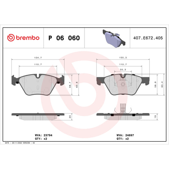 KT04381 Brembo Low-Met Brake Pad and Composite Vented  Brake Disc Kit Brembo Brake Canada