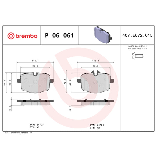 KT04260 Brembo Low-Met Brake Pad and UV Coated Vented  Brake Disc Kit Brembo Brake Canada